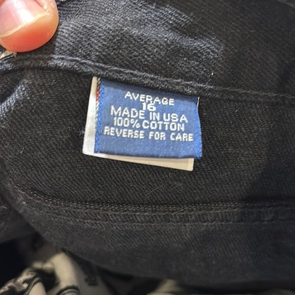 Harley-Davidson Biker Blues Black Denim Jeans Size 16 - Picture 5 of 12